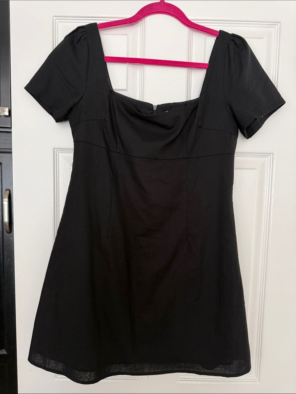 Princess Polly Black Square-Neck Mini Dress